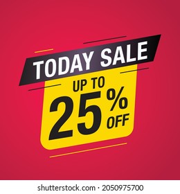 Today Sale banner vector template design