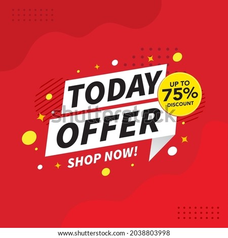 Today Sale banner vector template design