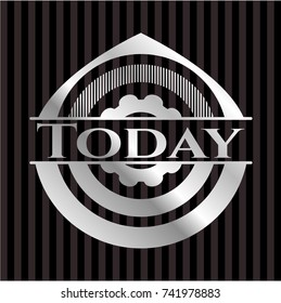 Today silver shiny emblem