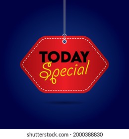 Today Special Vector tag on a blue gradient background