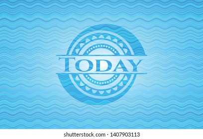 Today water wave representation emblem. Vector Illustration. Detailed.