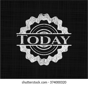 Today written with chalkboard texture