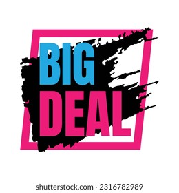 Today's big deal marketing promotional sign vector, Super deal online shopping sale event, Mega sale promotional advertisement