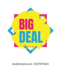 Today's big deal marketing promotional sign vector, Super deal online shopping sale event, Mega sale promotional advertisement