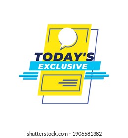 todays exclusive news banner with bubble design, Technology channel communication and tv theme Vector illustration