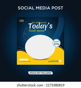 Today's Food Menu Social Media Post Banner