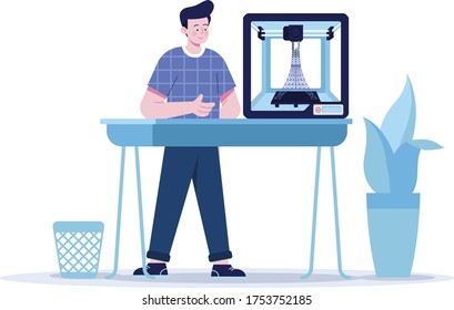 Today's Hobby Tomorrow's Skills, Boy Making A Design On 3d Printer, Boy With 3d Printer, Maker Space, Atl Labs, Tinkering Lab, Tinker Kid