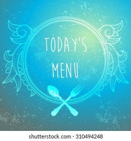 Today's menu, blue template