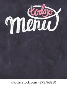 Today's Menu. Chalkboard Menu Template.