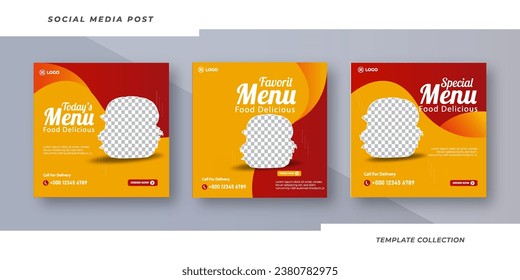 Today's Special food burger super delicious social media post template for food menu promotion banner frame