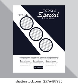 Today's  Special Food Menu Templates Flyer Design