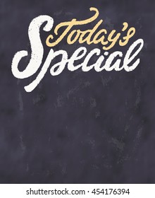 Today's special menu. Chalkboard template.