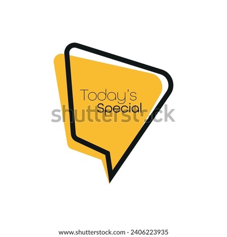 Today's special sign on white background