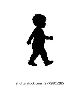 Toddle silhouette icon vector flat design.