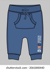 TODDLER AND BABY BOYS KANGAROO POCKET JOGGERS