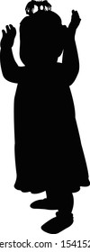 a toddler body silhouette vector