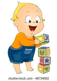 Toddler Building Blocks - Vector