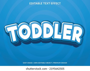 toddler editable text effect template with abstract style use for business logo and brand