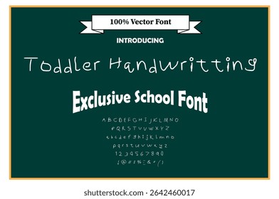 TODDLER HANDWRITTING | Back to School Fonts | Dotted, Cursive, Handwriting, Tracing and Educational Classroom Fonts for Kids and Teachers