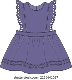 TODDLER KIDS AND TEEN GIRLS WEAR DRESS VECTOR