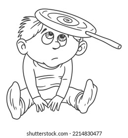 vector de la página de color para niños y niños pequeños