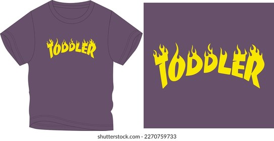 toddler on fire font Graphic design vector