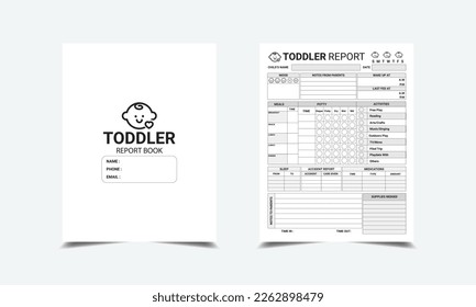 Toddler Report Book kdp interior