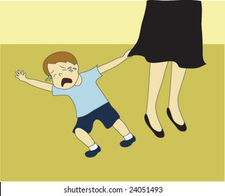 Toddler throwing a tantrum