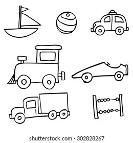 Toddler Toys (Boy), isolated on white