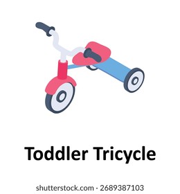 Toddler Tricycle Vector icon which can easily modify or edit
