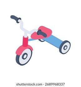 Toddler Tricycle Vector icon which can easily modify or edit
