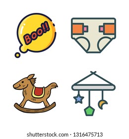 toddler vector icon set