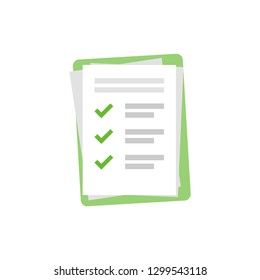 To-do check list with ticks and points. Clipboard with check marks.flat icon isolated on white. Tasks and goals, time management symbol. Vector illustration. 