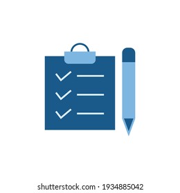 Todo, checklist tasks icon in color icon, isolated on white background 