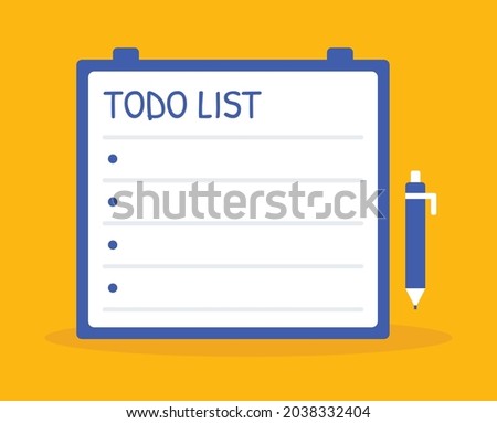 Todo list board vector illustration