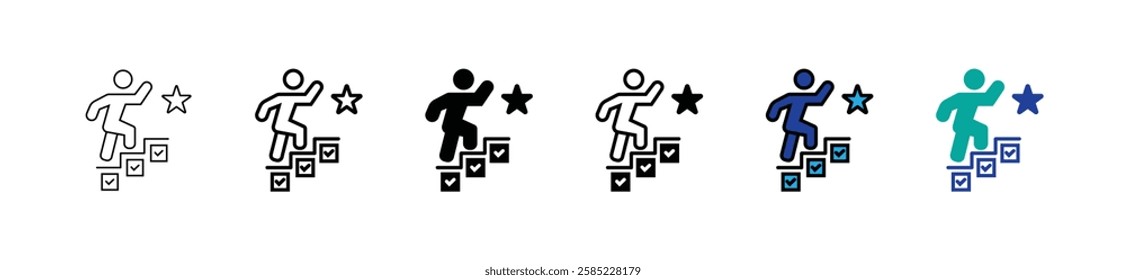 to-do list business action task with checkmarks and star icon vector workshop training to reach the goal symbol illustration