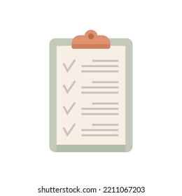To-do list clipboard icon. Flat illustration of To-do list clipboard vector icon isolated on white background