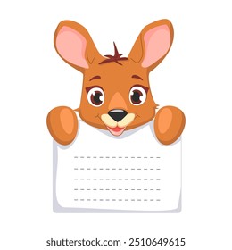 Lista de tareas con lindo canguro, Plantilla para niños para planificador de notas, etiquetas de regalo, nota, pegatinas, bloc de recordatorios, invitaciones, listas de verificación.