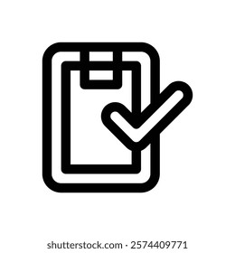 To-do list. Editable stroke vector icon.