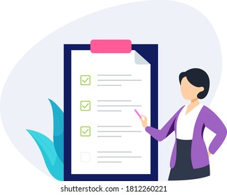 Todo list flat design concept