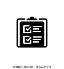 To-Do List Glyph Icon. linear style sign for mobile concept and web design. Outline vector icon.