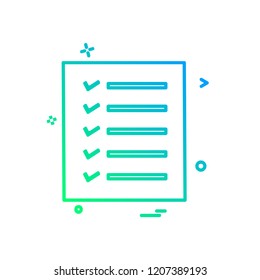 Todo list icon design vector