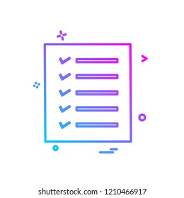 Todo list icon design vector