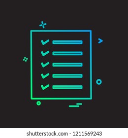 Todo list icon design vector