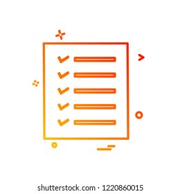 Todo list icon design vector
