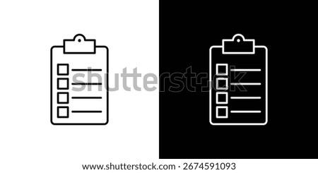 Todo list icon. Editable stroke line icons