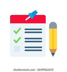 To-Do List Icon Flat Vector Illustration