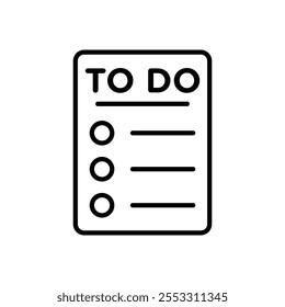 Todo list icon isolated on white background