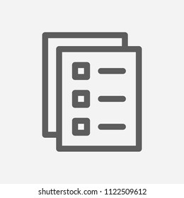 To-do list icon line symbol. Isolated vector illustration of  icon sign concept for your web site mobile app logo UI design.