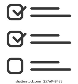 To-Do List Icon Lineal Style Vector Illustration